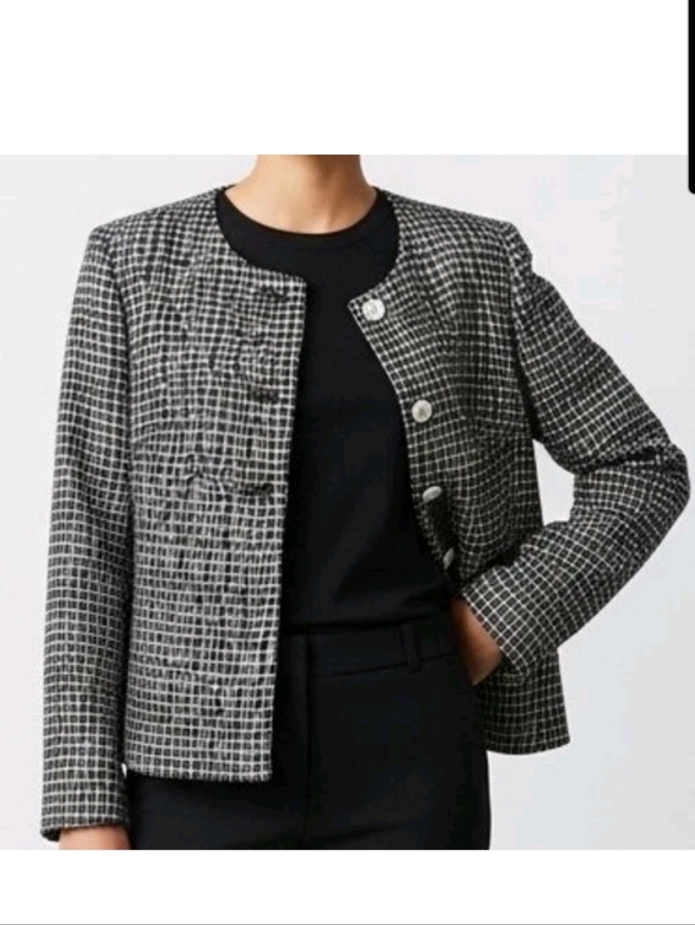 Talbots Blazer Classic Pattern Womens 4 Casual Work Professional Minimalist